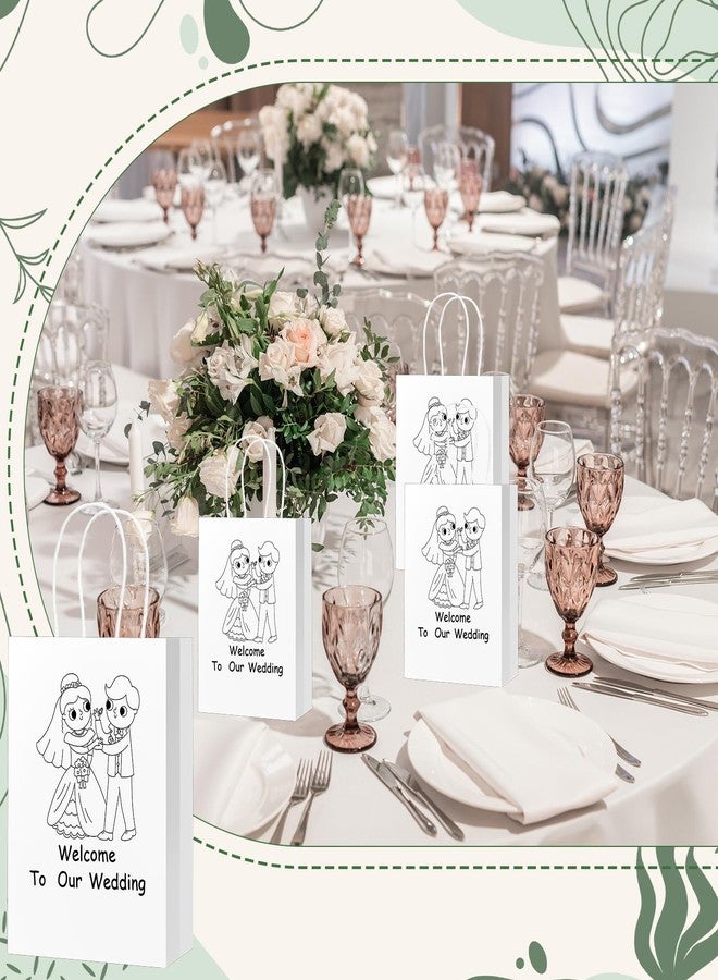 مارسبارك مجموعة مارسبارك لأنشطة حفلات الزفاف للأطفال، 49 قطعة، تتضمن: 12 كتاب تلوين، 12 قلم تلوين مائي بأربعة ألوان، 12 حقيبة هدايا، 12 ورقة بحث عن الكنز، لافتة خشبية للأطفال مع حامل، ألعاب وهدايا. - Image 5